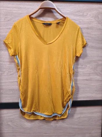 T-shirt jaune moutarde uni Scotch and Soda