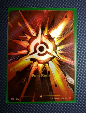 RIFTBOUND Fury Rune SFD-R01a - SHOWCASE - 1ère édition Spiritforged (Alt. Art)