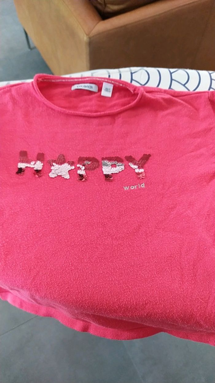 Pull rose okaidi 8 ans - photo numéro 2