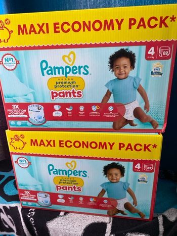 2 cartons de couches Pampers Pants taille 4 (2x82 couches)