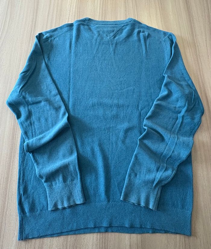 Pull Tommy Hilfiger - Couleur Bleu Pétrole – 100 % Coton – Taille XL - photo numéro 3