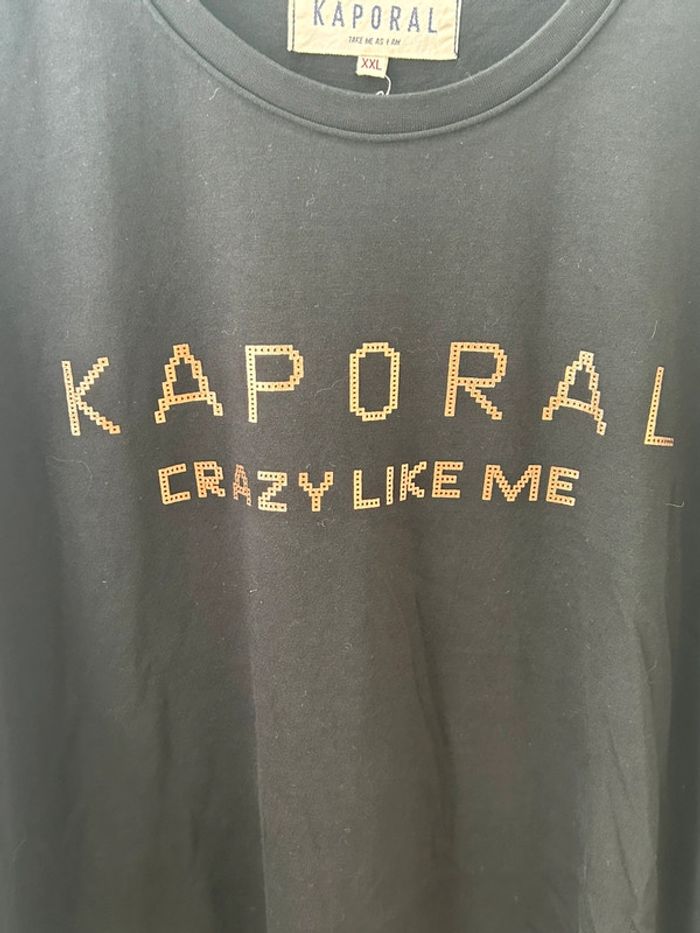 Haut t-shirt manches longues xxl kaporal noir tbe - photo numéro 3