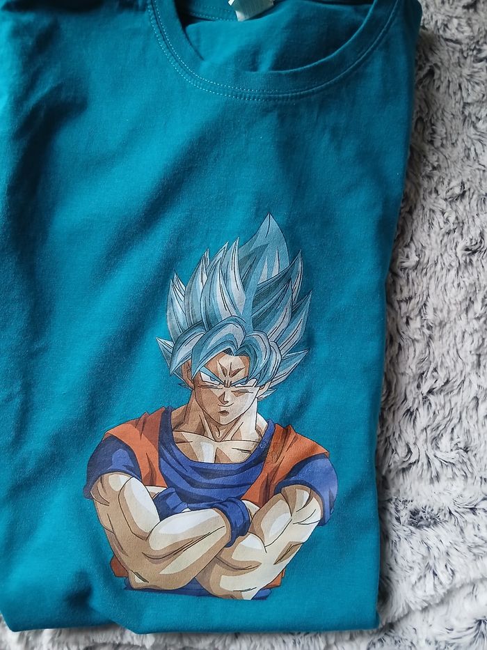 9-11 ans/T-shirt "Son Goku super Saiyan blue" - photo numéro 8