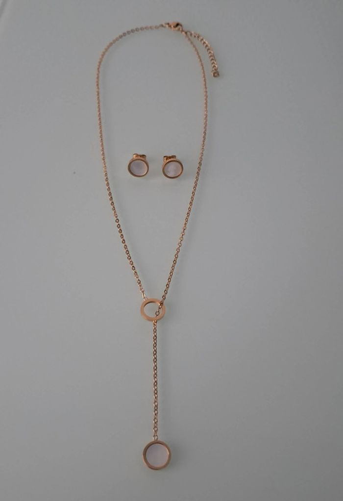 Parure collier y acier inoxydable - photo numéro 5