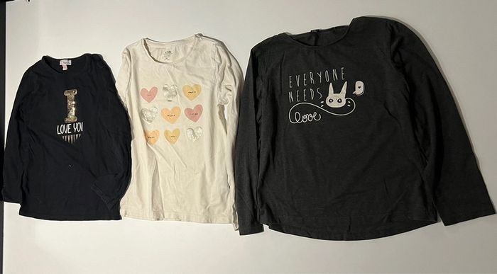 Lot 3 t shirts manches longues 8 ans