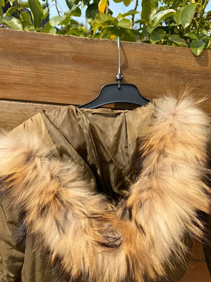 Blouson doudoune parka manteau capuche fourrure cyrillus 8 ans - photo numéro 11