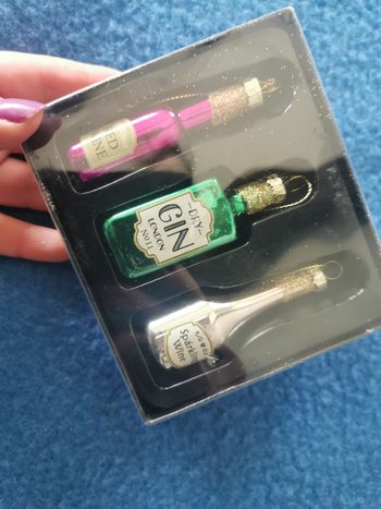 Décorations de Noel en verre thème apéro neuf