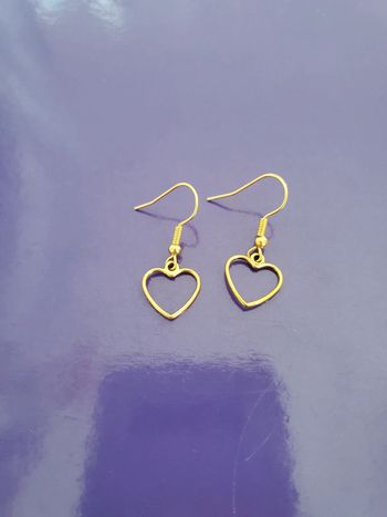 Boucles d'oreilles cœur doré