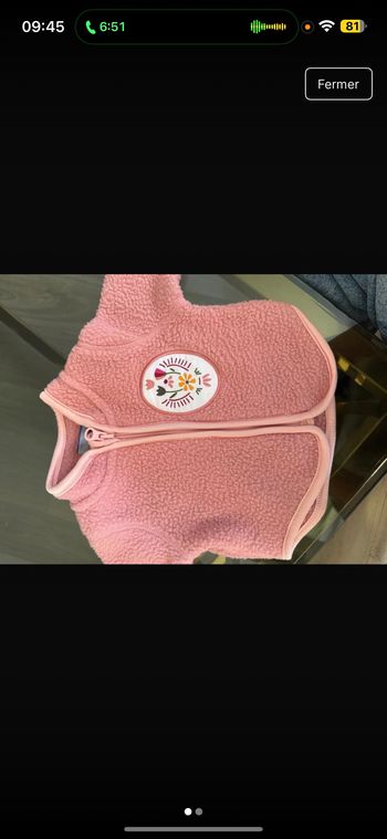 Veste hiver bébé fille  de 1 à 3 mois