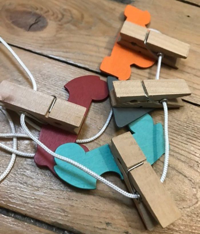 Guirlande en bois pour décoration de chambre - photo numéro 3