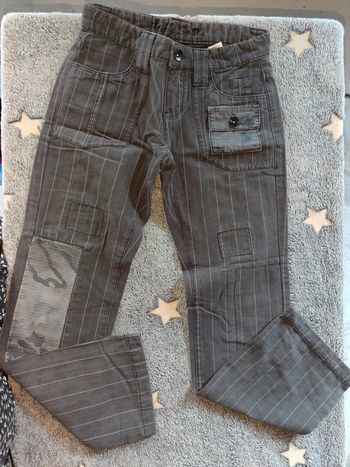 Pantalon habillé gris rayé teddy Smith 10 ans