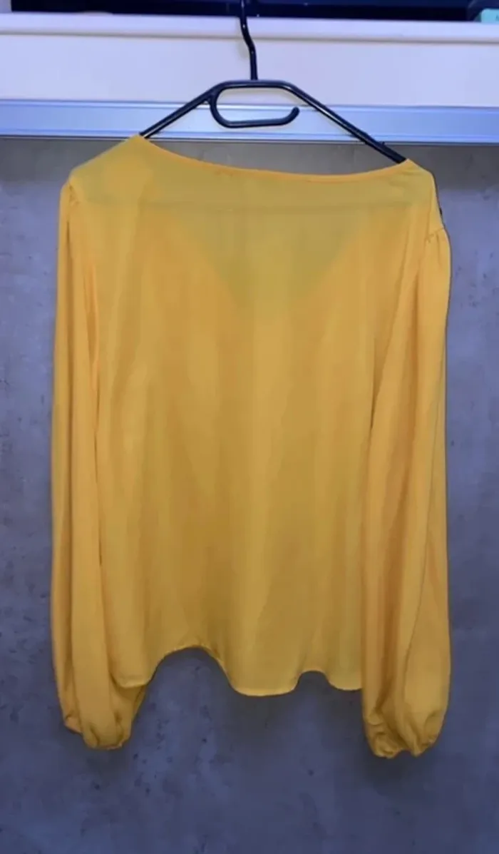 Blouse moutarde pour femme - photo numéro 3