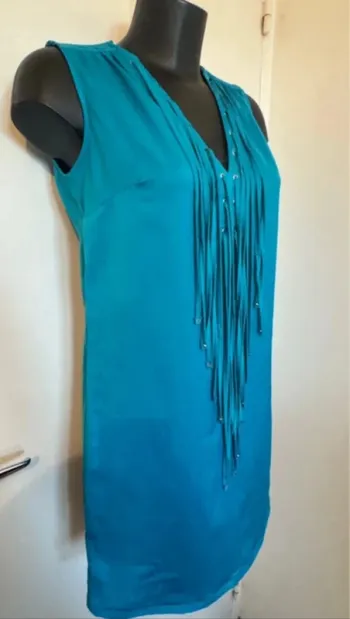 Robe Morgan à franges bleue taille S