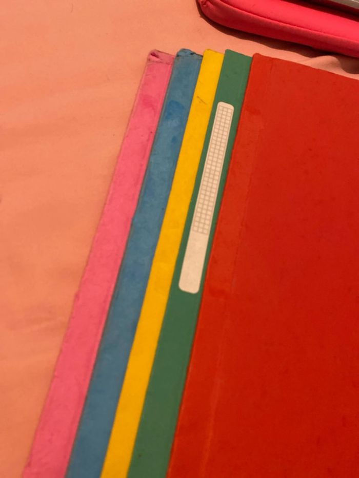 lot de 5 pochettes colorés - photo numéro 2