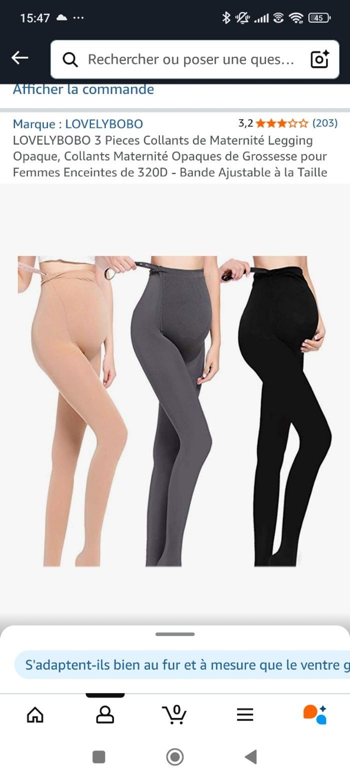 Lot de 3 collants sans pieds spécial grossesse - photo numéro 3