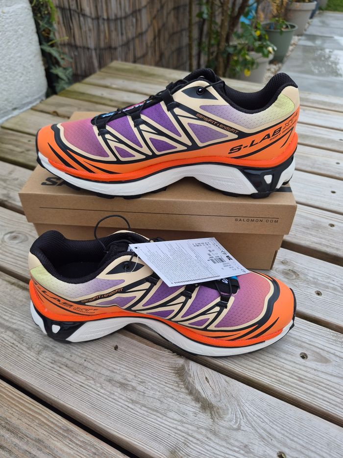 Salomon XT-6 UNISEX black / almond cream / dragon fire – taille 38 - photo numéro 6
