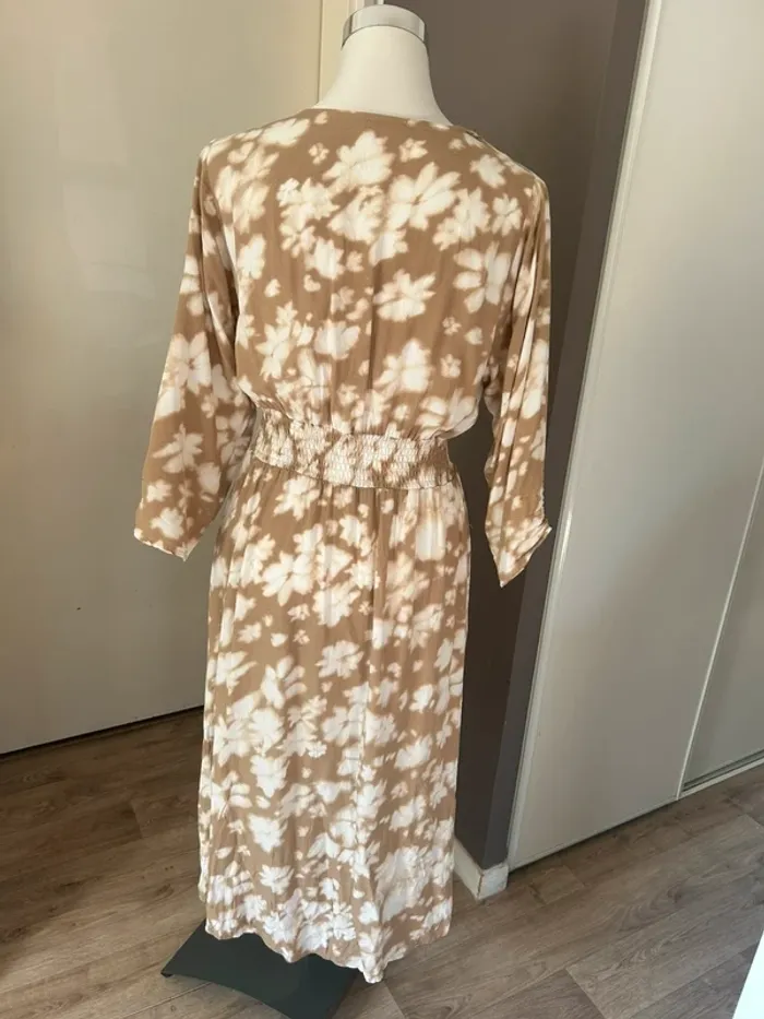 Goa robe, femme, imprimer florale beige et crème, taille 3/40 - photo numéro 8