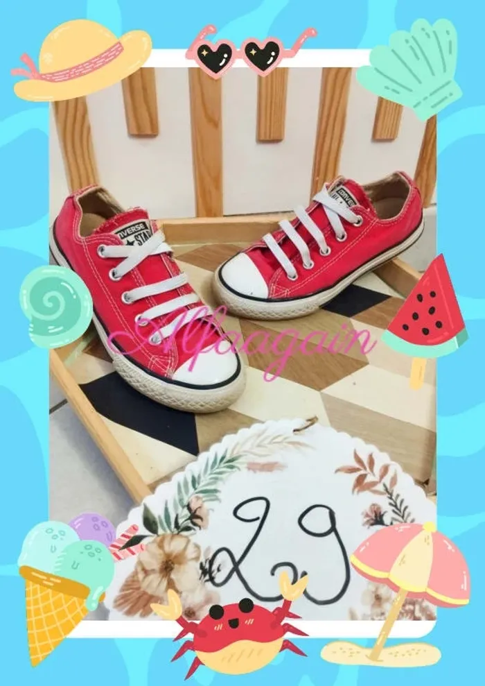 Baskets rouges all star converse 29