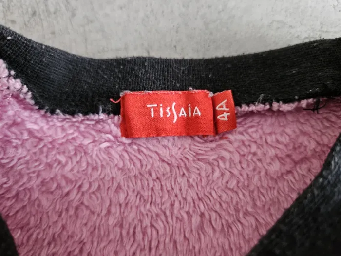 Pull de pyjama pilou pilou - Taille 4 ans - Tissaia - Rose et noir - photo numéro 3