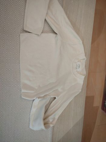 Pull court Zara beige crème 13/14 ans