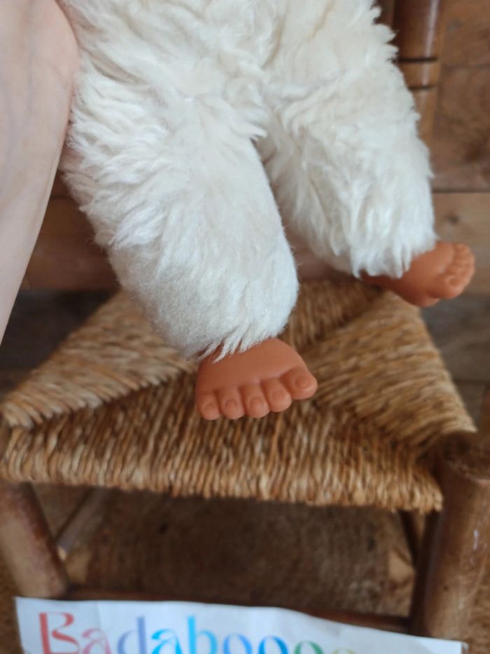 Peluche singe tiemi kiki blanc tbe vintage - photo numéro 9