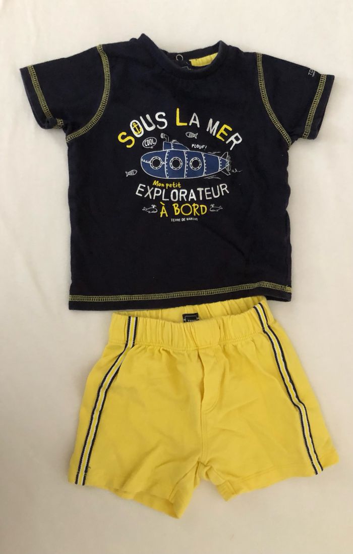 Ensemble t-shirt + short 12 mois