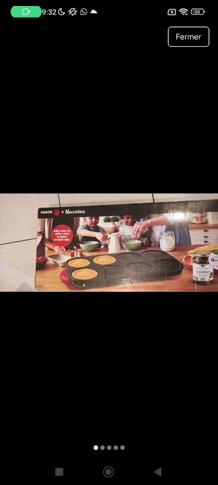 Crepiere Party 8 Personnes - 1500w - Revetement Anti-adhésif