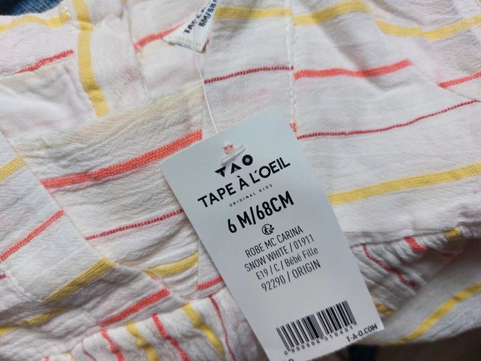 Robe à rayures Tape à l'œil Taille 6 mois - photo numéro 4