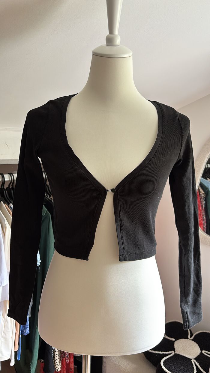 Gilet noir côtelé Zara T36