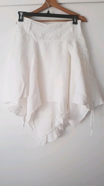 Jupe blanc crème taille M  100% Lin