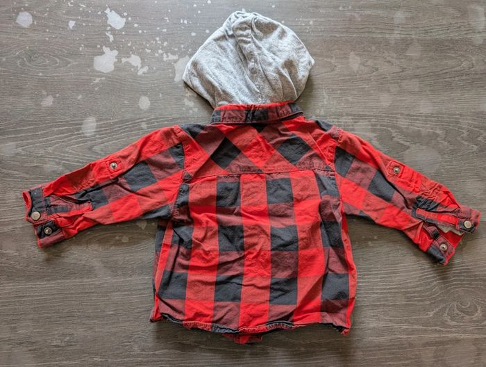 Belle chemise à carreaux avec capuche - photo numéro 3