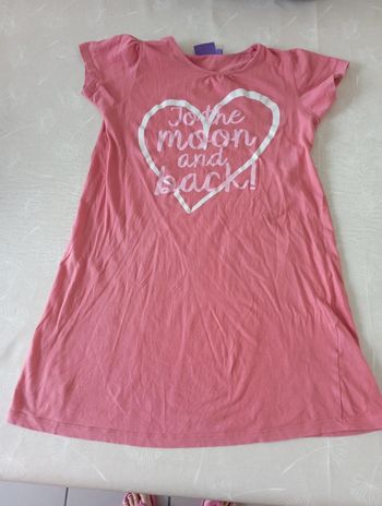 Chemise de nuit manches courtes rose 9th avenue 134/140 cm 2€