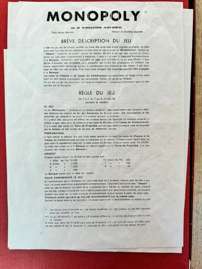 monopoly de luxe jeux miro 1985 - photo numéro 7