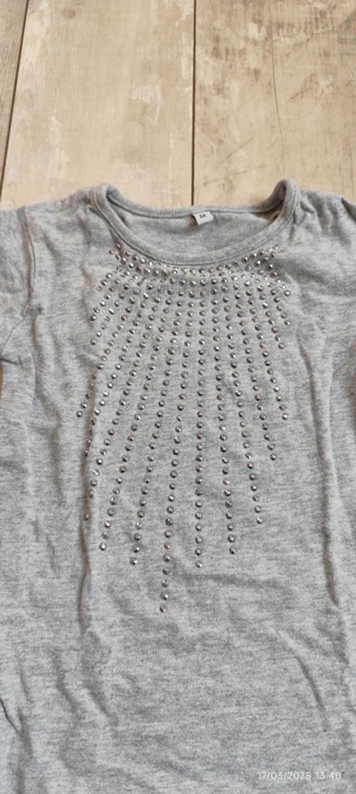 T-shirt gris T3A - photo numéro 2