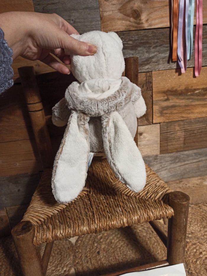 Doudou ours déguisé lapin nicotoy tbe - photo numéro 6