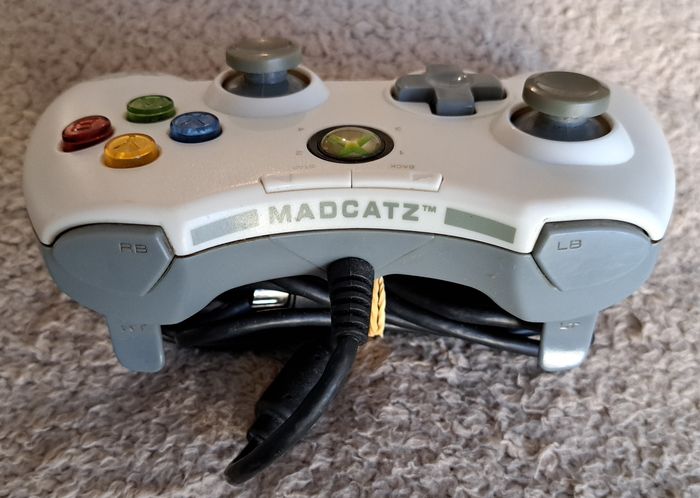 🎮 Manette filaire blanche MadCatz Microsoft Xbox 360 - photo numéro 3