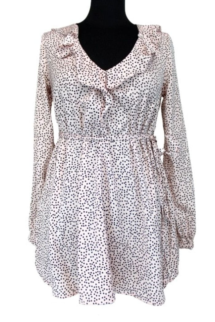 Blouse H&M Cache-Cœur Ceinturée - Petits Pois & Volants