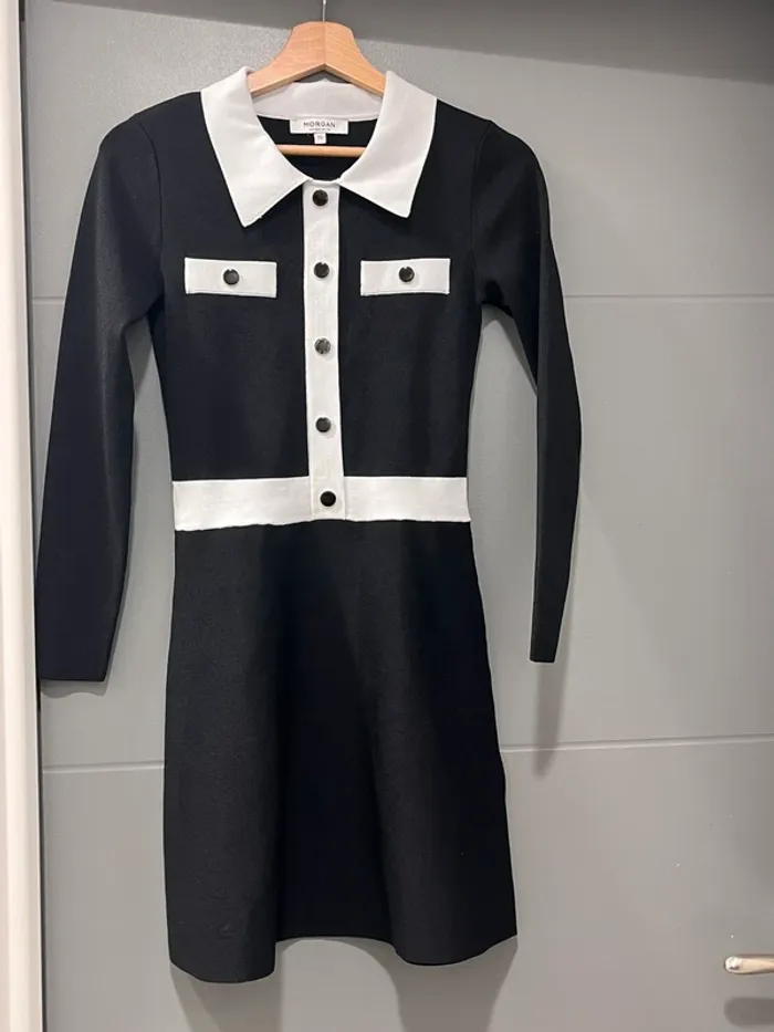 Robe pull Morgan Noire et blanche / 251-Rmava TXS