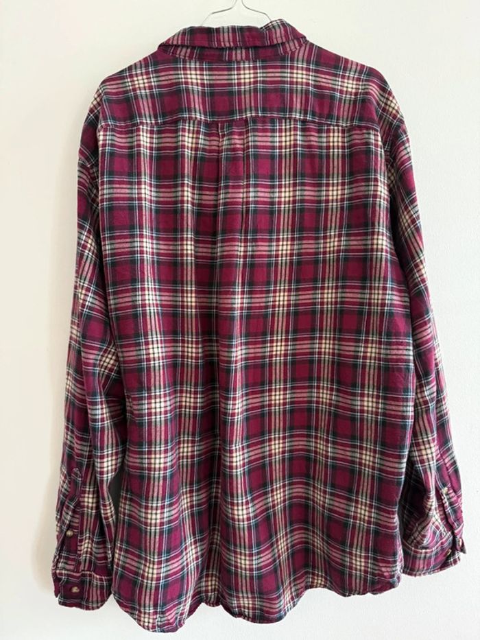 Chemise / Surchemise Croft & Barrow taille XL coton / flanelle couleur bordeaux beige & gris - photo numéro 5