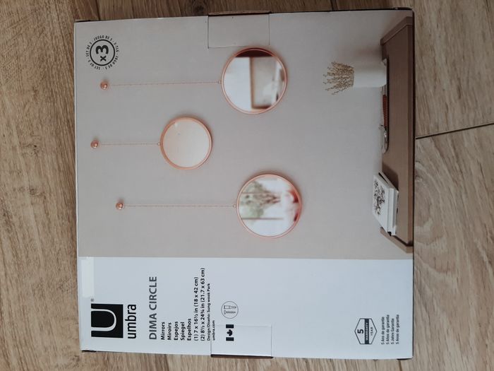 Décoration: Miroirs ronds suspendus (Lot de 3) "Umbra" - Neuf - photo numéro 2