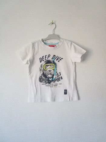 T-shirt chien plongée Tissaia 5 ans TBE