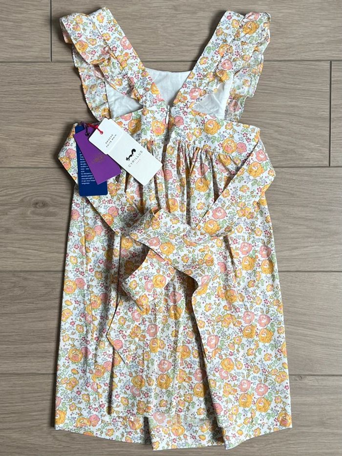 Robe de cérémonie Jade en Liberty Felicité jaune Cyrillus T-12 ans - photo numéro 2