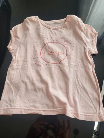 T shirt rose 24 mois