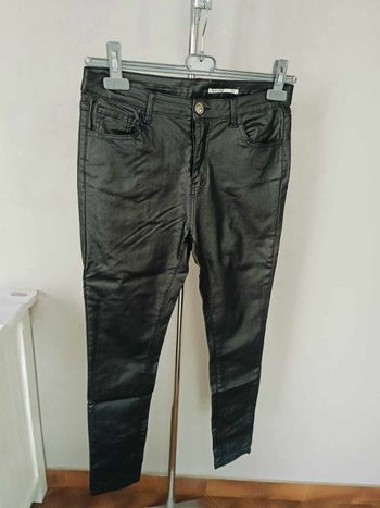 pantalon simili neuf noeud et fermeture