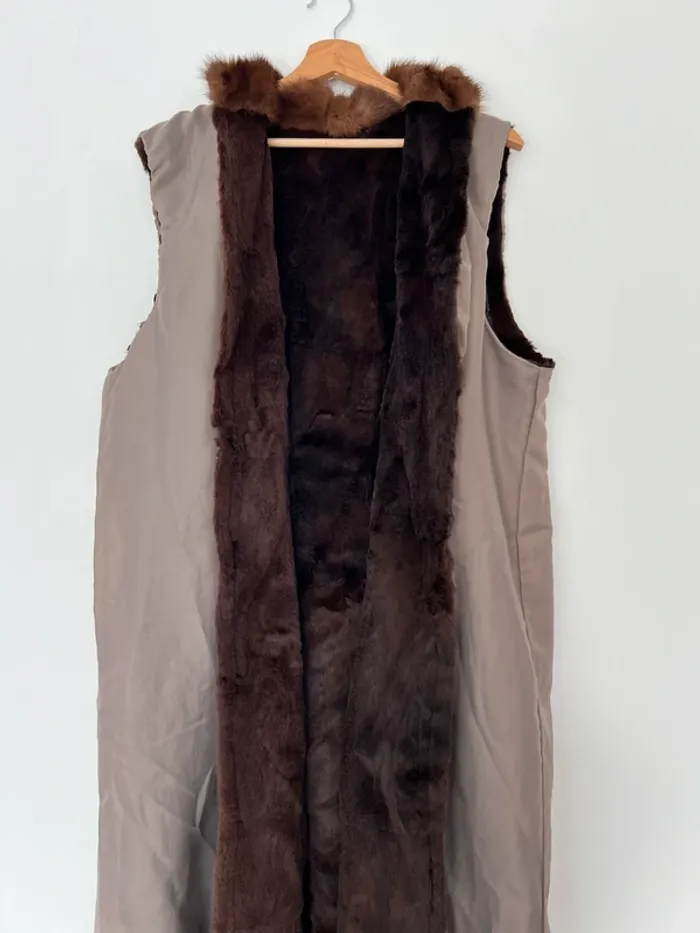 Manteau trench fourrure femme - photo numéro 5