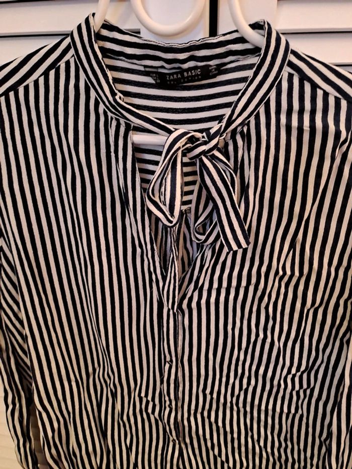 Chemise rayures et nœud taille L - photo numéro 2