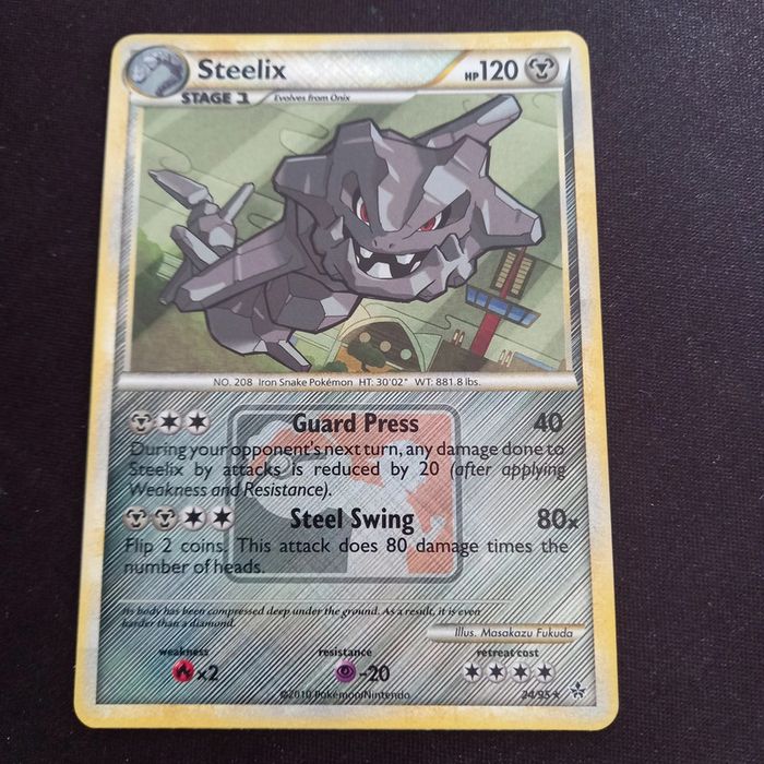 Carte pokemon anglais promo holo steelix 34/95