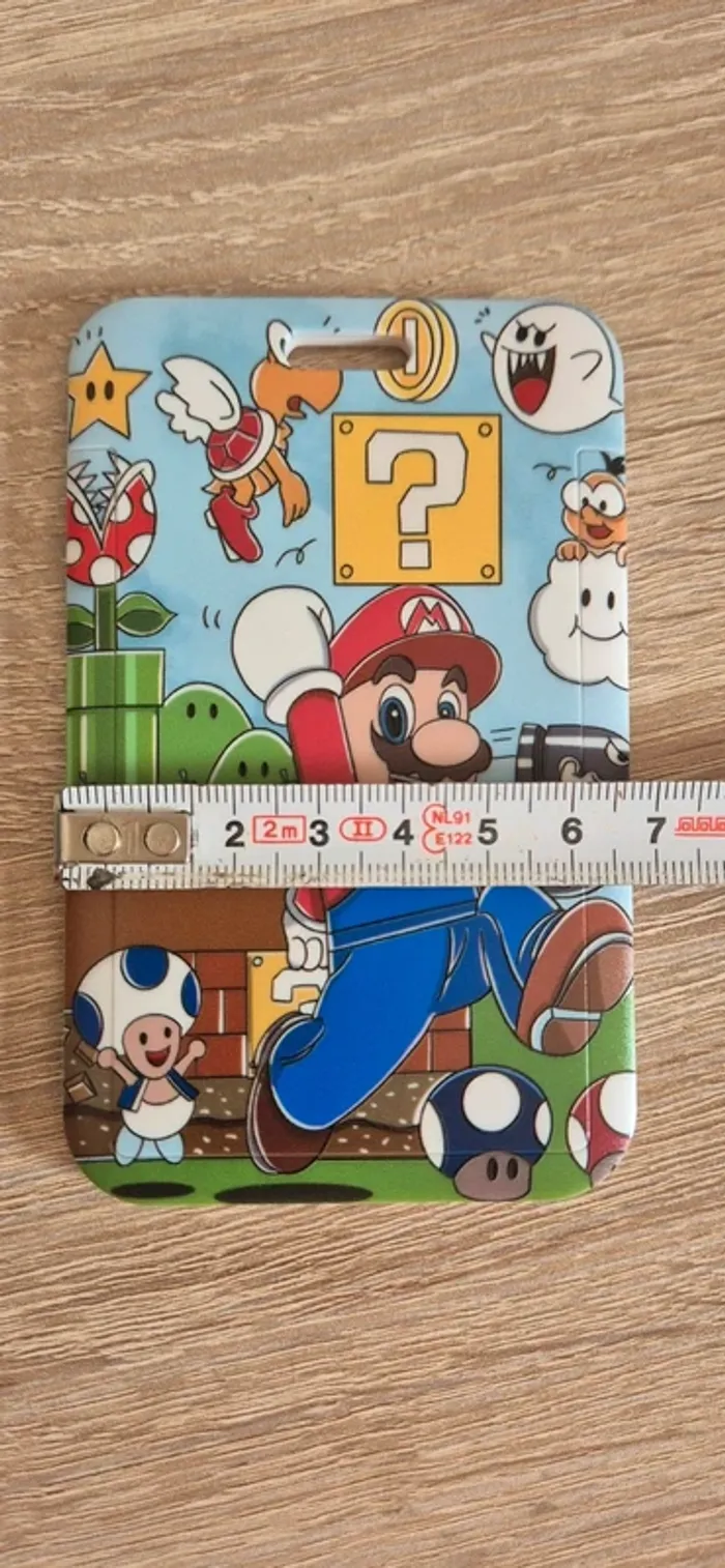 Porte carte d'identité Super Mario  avec une lanière fantaisie. - photo numéro 6