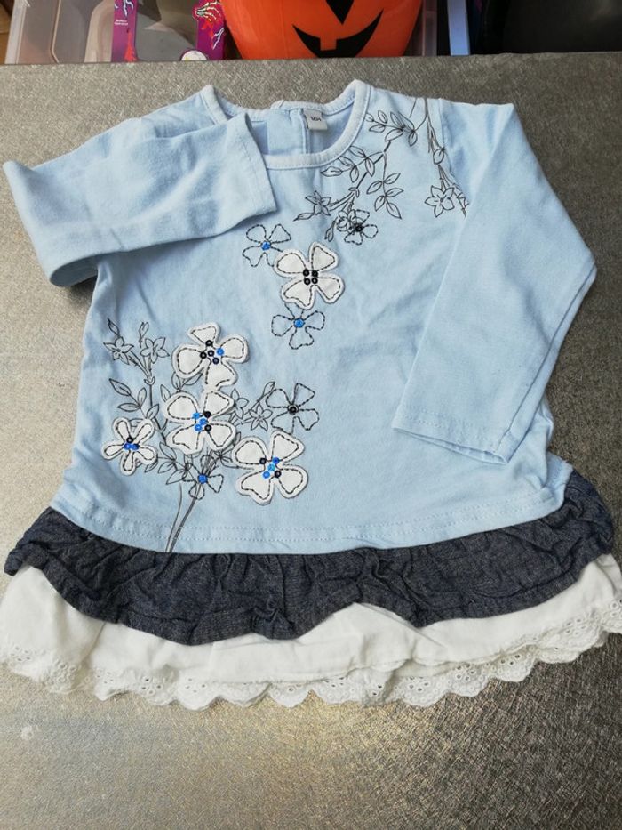 Ensemble bleu 12 mois fille - photo numéro 2