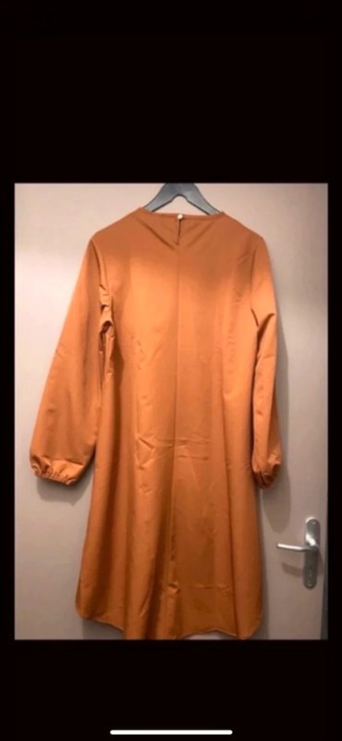 Robe manches longues camel - photo numéro 3